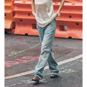 NWT ZARA TRF LOW RISE STRAIGHT JEANS